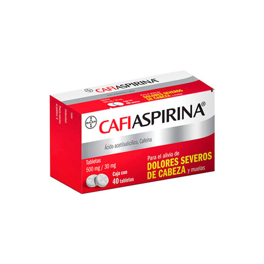 CAFIASPIRINA c/40 TABS. 500/30 MG.