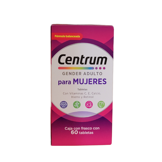 CENTRUM GENDER ADULTO p/MUJERES c/60 TABS.