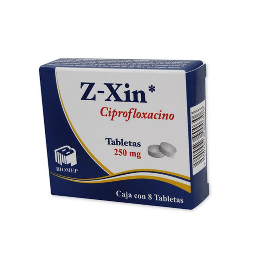 Z-XIN c/ 8 TABS. 250 MG.