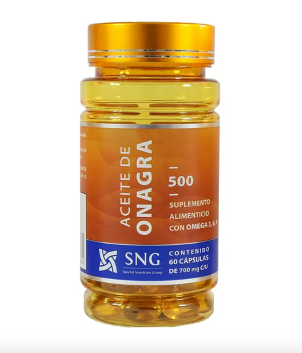 ACEITE DE ONAGRA 500 c/OMEGA 3,6,9 (Maklen) c/60 CAPS. 700 MG.