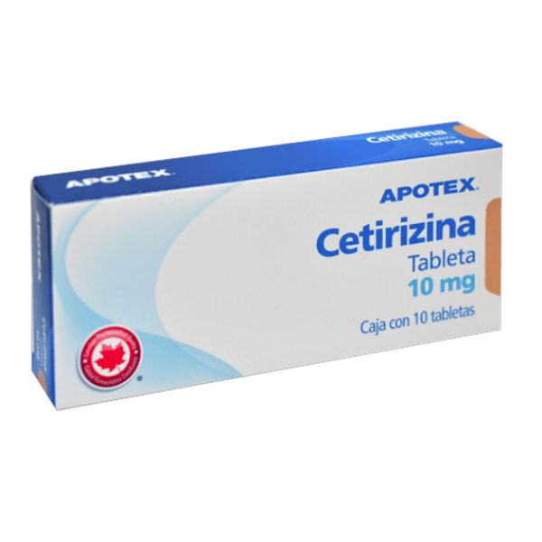 CETIRIZINA (Apotex) c/10 TABS. 10 MG.