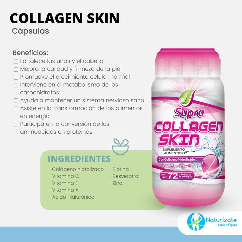 COLLAGEN SKIN (Supra) c/72 CAPS. 500 MG.