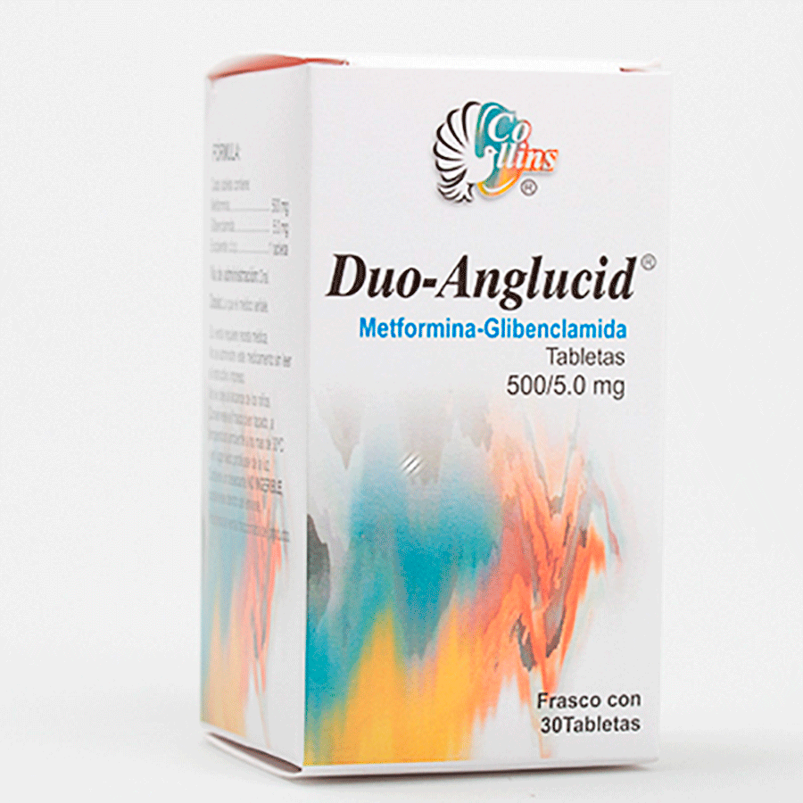 DUO-ANGLUCID c/30 TABS. 500/5.0 MG.