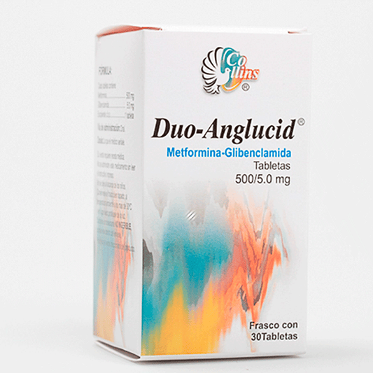 DUO-ANGLUCID c/30 TABS. 500/5.0 MG.