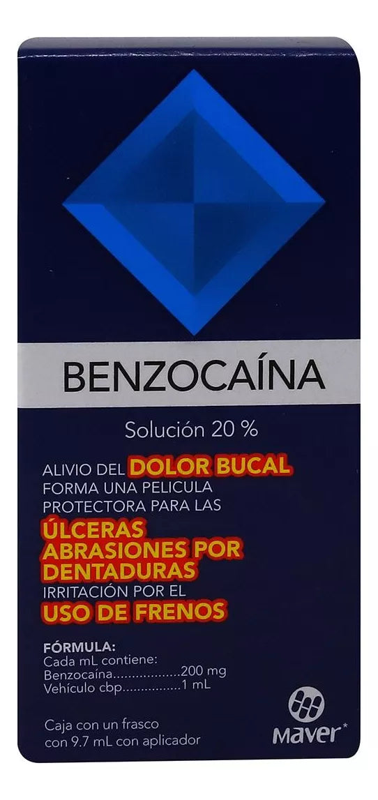 BENZOCAÕNA (Maver) SOL. Bucal 20% Fco. 9.7 ML.