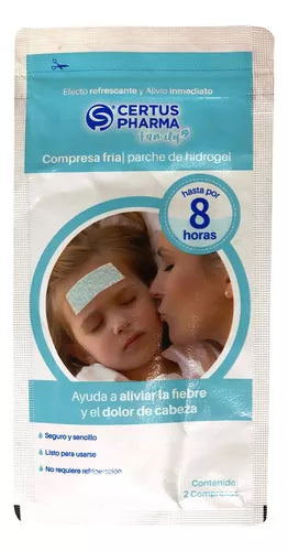 COMPRESA FRÍA PARCHE DE HIDROGEL (CertusPharma) Sobre c/2 Pzs.