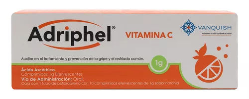 VANDRIFEL c/15 COMPS. EFERVS. Sabor Naranja 1000 MG/400 UI/10 MG.