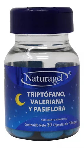 TRIPTÓFANO, VALERIANA Y PASIFLORA (Naturagel) c/30 CAPS. 700 MG.