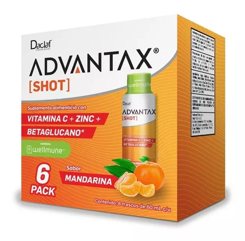 ADVANTAX SHOT Sab. Mandarina Fco. 60 ML. 200-60-15 MG/60 ML.