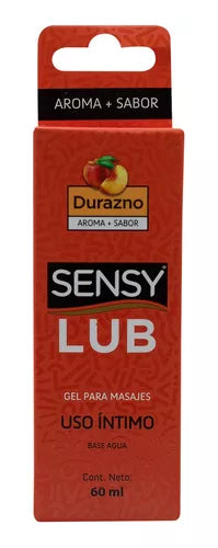 SENSY LUB GEL Sabor y Aroma DURAZNO Fco. 60 ML.