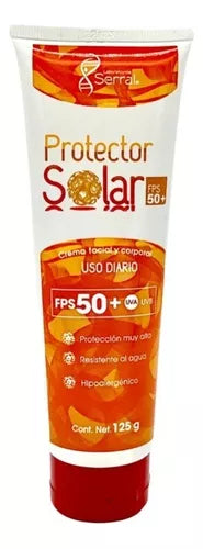 PROTECTOR SOLAR (Serral) FPS 50+UVA/UVB Crema Tubo c/125 G.