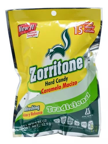 ZORRITONE TRADICIONAL Bolsa c/15 CARAMELOS 52.5 G.