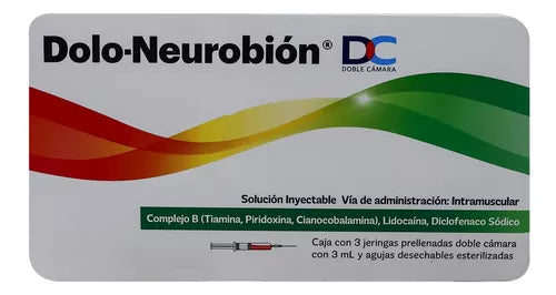 DOLO-NEUROBIÓN DC Sol. Iny. c/3 JGAS. Prellenadas 75-1-100-100-20/3ML.