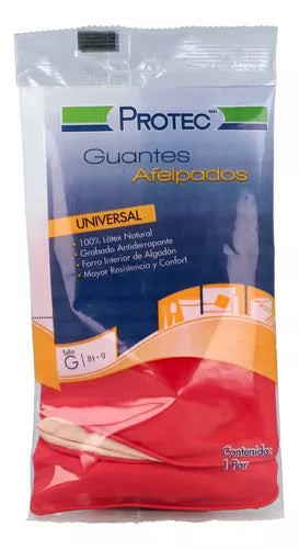 GUANTES DE LÁTEX Afelpados (Protec) Talla G (8 1/2-9) c/1 PAR.