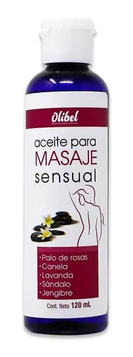 OLIBEL ACEITE PARA MASAJE SENSUAL Fco. 120 ML.