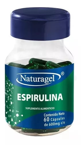 ESPIRULINA c/60 CAPS. 600 MG.