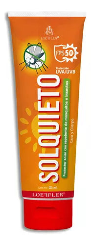 SOLQUIETO CREMA FPS-50 Cara y Cuerpo Tubo c/125 ML.