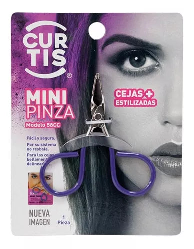 MINI PINZA TIJERA PARA CEJAS (Curtis) Mod. 58CC Blister c/1 Pza.