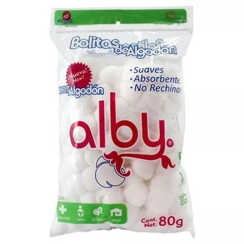 BOLITAS DE ALGODÓN Torundas (Alby) Bolsa c/ 80 G.