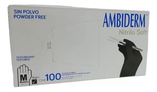 AMBIDERM NITRILO SOFT GUANTE EXPLN. BLANCO No Estéril "GDE" c/100 Pzs.