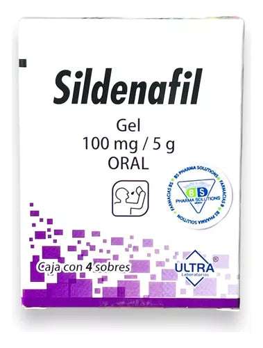 SILDENAFIL (Ultra) c/4 SOBS. Gel Oral 100 MG/5 G.