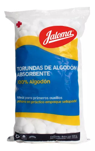 TORUNDAS de ALGODON ABSORBENTE (Jaloma) Bolsa c/500 G.