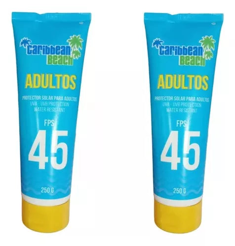 BLOQUEADOR SOLAR (C.Beach) Adultos FPS 45 Crema Tubo c/250 G.