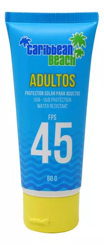 BLOQUEADOR SOLAR (C.Beach) Adultos FPS 45 Crema Tubo c/ 60 G.