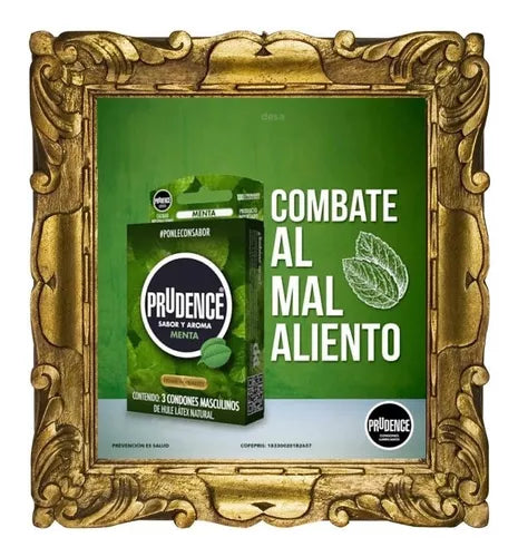 PRUDENCE Sabor y Aroma MENTA Cja. c/100 CONDONES.