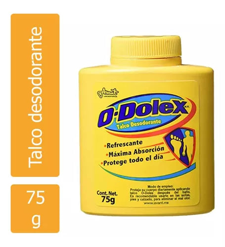 O-DOLEX Amarillo TALCO Desodorante 75 G.