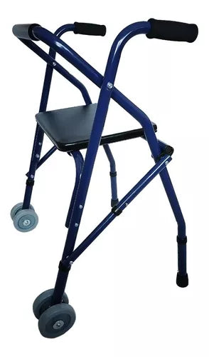 ANDADERA ROLLATOR SENCILLA PLGBLE ALT AJUST c/RDAS. (Azul)