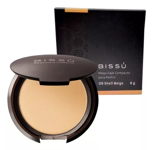 BISSÚ MAQUILLAJE COMPACTO p/ROSTRO Tono 09-Shell Beige c/1 Pza. 8 G.