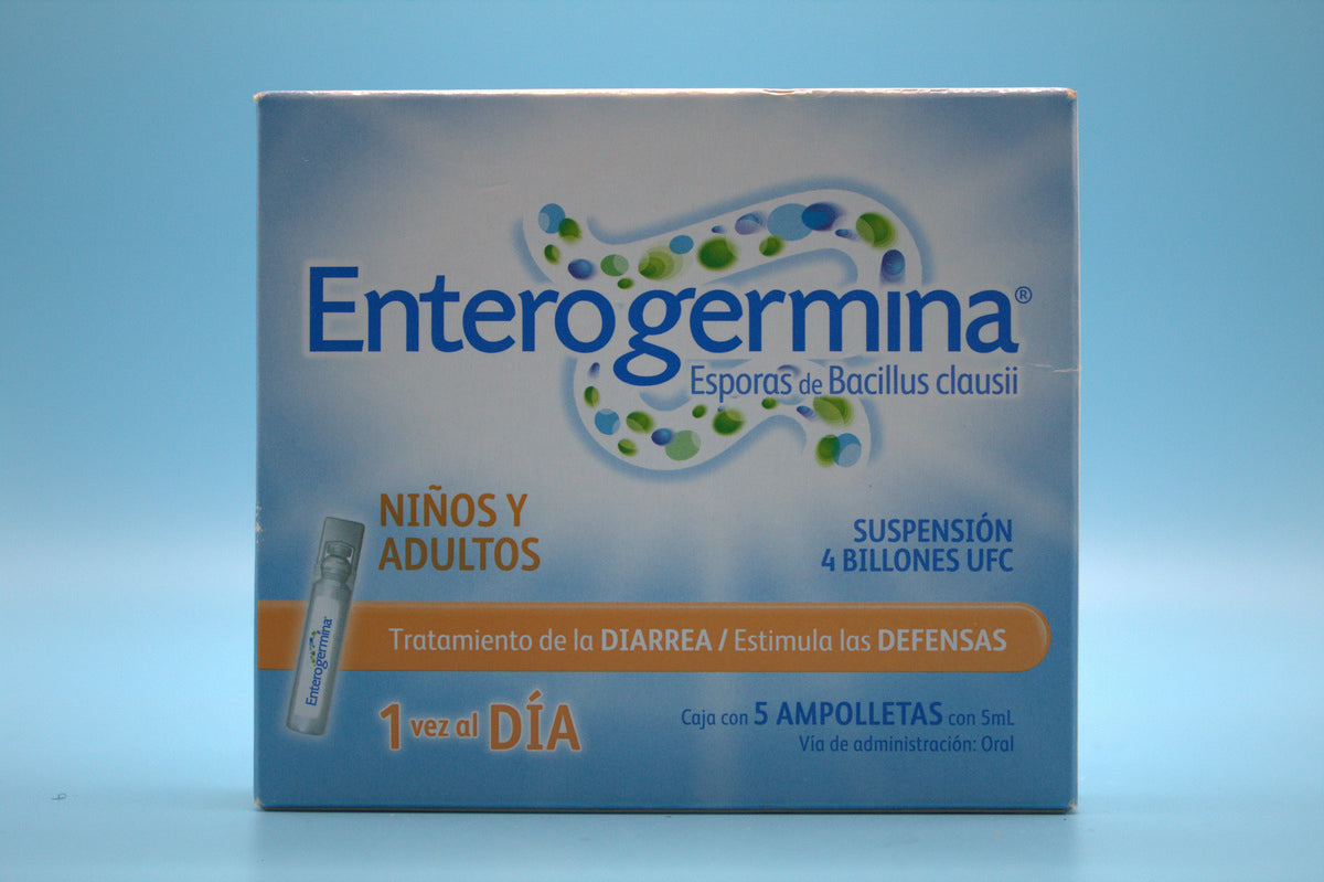 ENTEROGERMINA SUSP. Niños/Adultos c/5 AMPTAS. 5 ML. 4 BILLS. UFC.