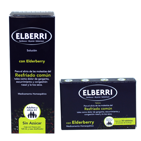 ELBERRI SOL. ADULTO-INFANTIL Fco 120 ML+Cja c/30 TABS. (Ofta. Especial).