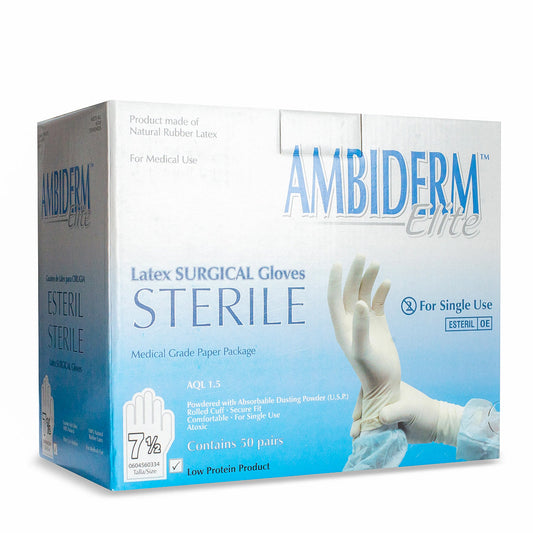 AMBIDERM Elite GUANTES LTX CIRUGÍA Estéril Talla 7 c/1 PAR.