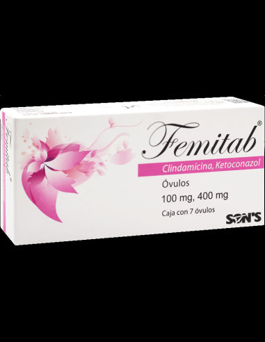 FEMITAB c/7 ÓVULOS 100/400 MG.