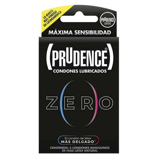 PRUDENCE ZERO Caja c/ 3 CONDONES.