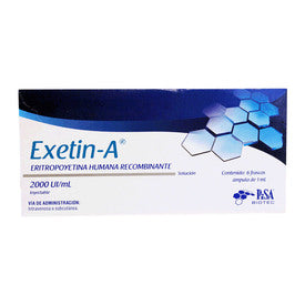 EXETIN-A Sol. Iny. c/6 FCO. AMP. 2000 UI/1 ML.