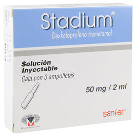 STADIUM Sol. Iny. c/3 AMPTAS. 50 MG/2 ML.