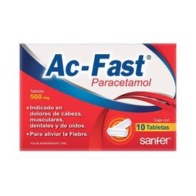 AC-FAST c/10 TABS. 500 MG.