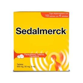 SEDALMERCK c/10 SOBS. c/4 TABS. 500/50/5 MG.