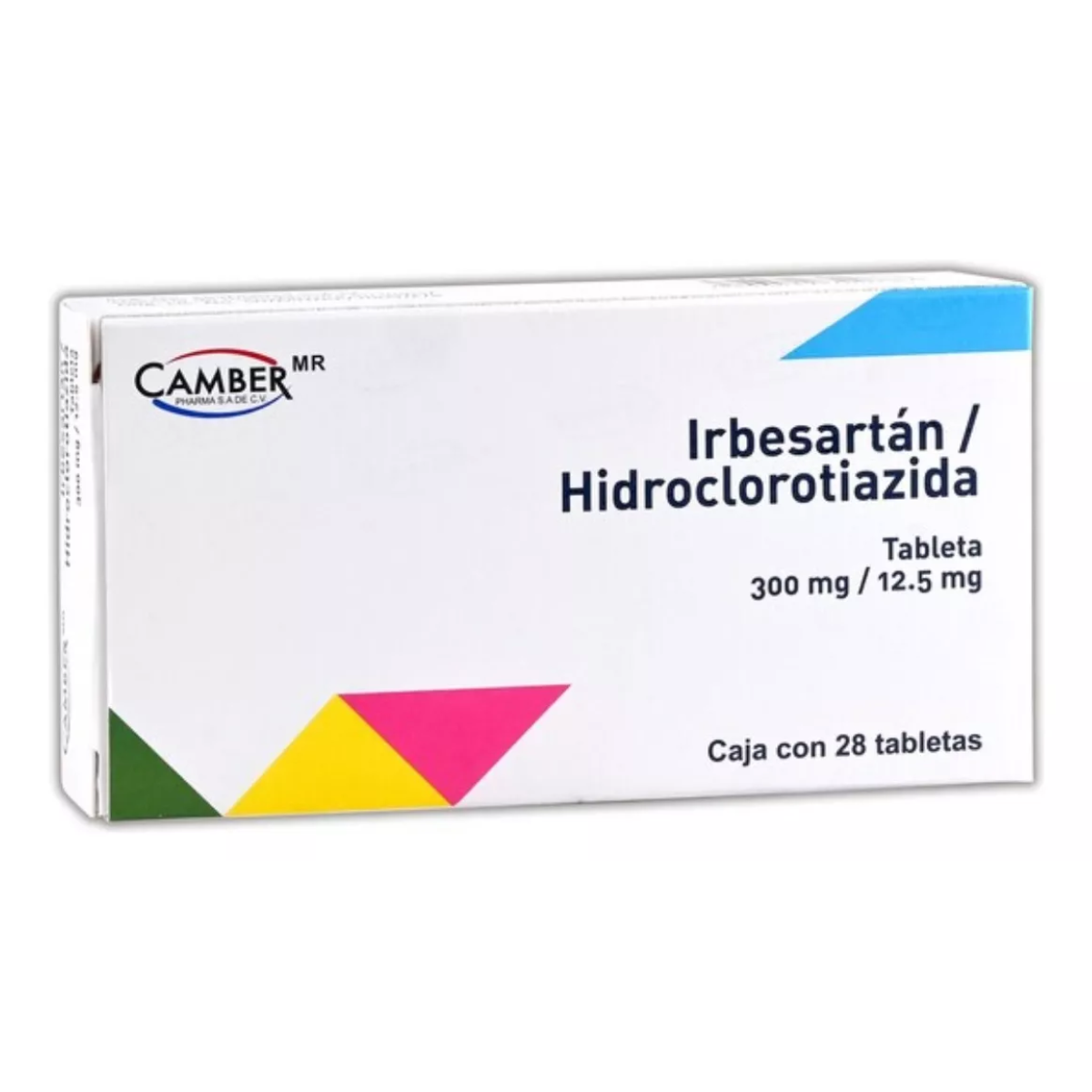 IRBESARTÁN/HIDROCLOROTIAZIDA (Camber) c/28 TABS. 300/12.5 MG.