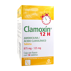 CLAMOXIN 12H c/14 TABS. 875/125 MG.