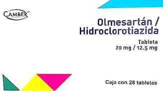 OLMESARTÁN/HIDROCLOROTIAZIDA (Camber) c/28 TABS. 20/12.5 MG.