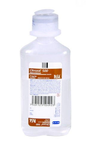 OTROZOL 500 Sol. Iny. c/1 Fco. 100 ML. 500 MG/100 ML.