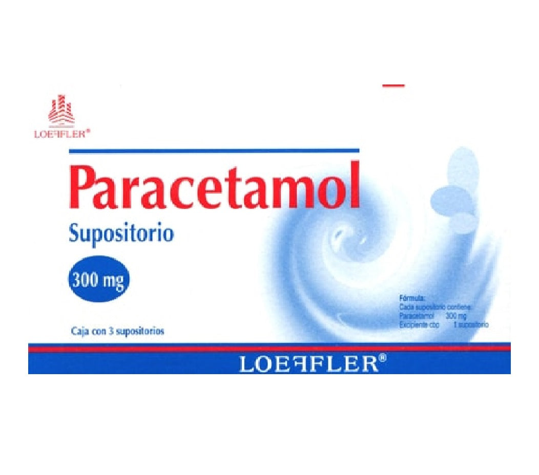 PARACETAMOL (Loeffler) c/3 SUPOSITORIOS 300 MG.