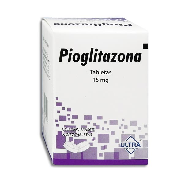 PIOGLITAZONA (Ultra) c/7 TABS. 15 MG.