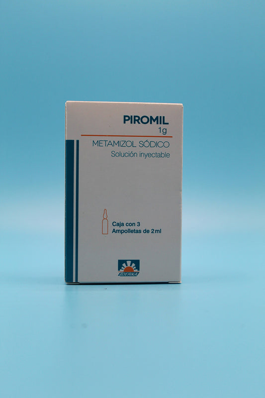 PIROMIL Sol. Iny. c/3 AMPTAS. 1 G/2 ML.