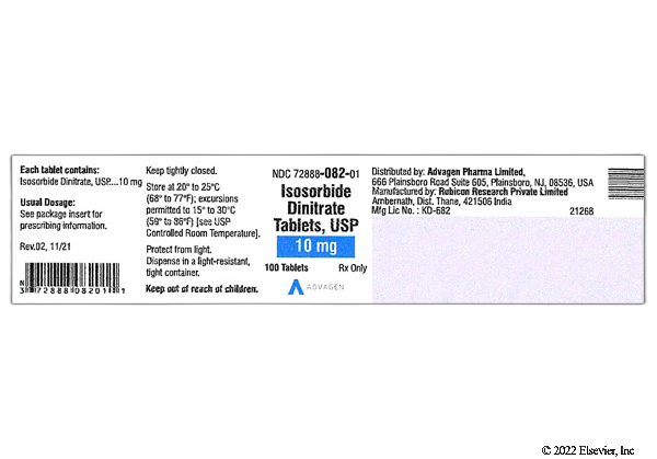 ISOSORBIDA (Randall) c/20 TABS. 10 MG.