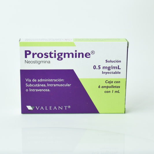 PROSTIGMINE Sol. Iny. c/6 AMPTAS. 0.5 MG/1 ML.